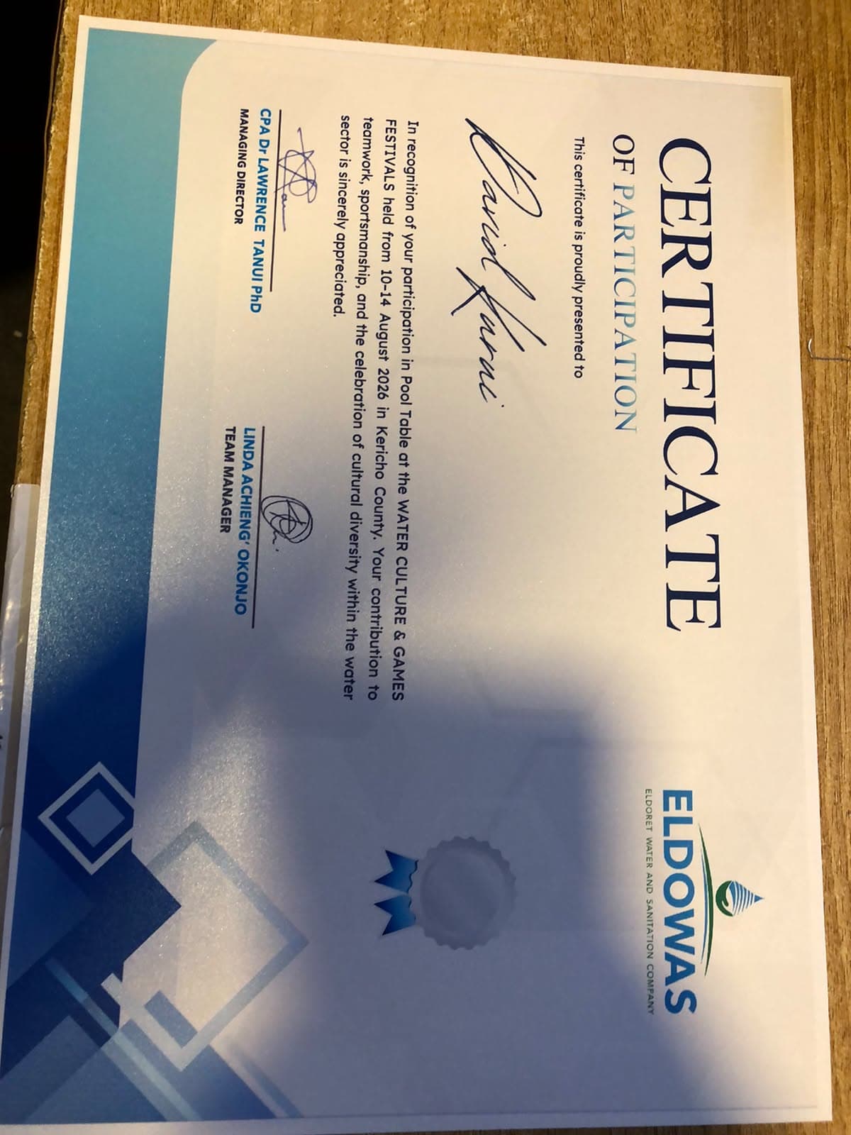 Certificate - image 1